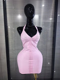 4 Colors Women Sexy Halter Off the Shoulder Bodycon Mini Bandage Dress Celebrate Fashion Nightclub Party Homecoming Outfit