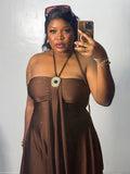 Metal Buckle Dress Women Sexy Elegant Sleeveless Halter Bandages Ribbon Stretch Chic Midnight Party Club Mini Bodycon
