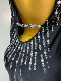Women Sexy Long Sleeve Luxury Diamonds Maxi Long Bodycon Dresses Celebrity Elegant Red Carpet Show Evening Party Birthday Dress