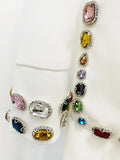 2026 New Sparkling Luxury Colored Diamonds Stand Collar Design Mini Dress Women'S Long Sleeved Fashion Elegant Vestidos