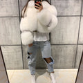 Solid Temperament Fur Coats For Women Lapel Long Sleeve Patchwork Zipper Slimming Jackets Female Fashion Style New