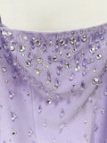 Sparkling Luxury Diamond Crystal Square Neck Slim Long Dress Women'S Elegant Celebrity Evening Party Wedding Gowns