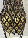 Sexy Crystal Mesh Halter Mini Dress Women Sheer Sequin Embellished Bodycon Outfit Birthday Party Nightclub Performance Costume