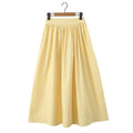 Solid Two Piece Set Dor Women Square Neck Sleeveless Top High Waist Loose Skirts Sets Female Fashion