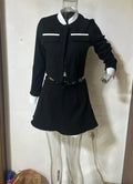 Tweed Shorts Skirt Two Piece Set Women Elegant Long Sleeve Single Breasted Jacket Woman Shorts 2 Suits Lady Outfits