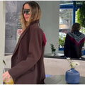 Women Bandana Print Blazer Jacket Triangle Scarf Tassel Fringe Back Loose Suit Coat 2026 Fashion Casual Office Lady Chic Jacket
