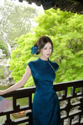 Olive Girl Dramatic Qipao for Ren Faire 2026 Garden Wedding Fairycore Photoshoot Everyday Wear S-XXL XS-3XL Plus Size Dramatic Silhouette Romantic Garden Party Editorial Not Costume Qipao Cheongsam Chinese Dress Chinese Heritage Fashion Women