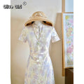 Olive Girl Red Embroidered Qipao for Garden Wedding 2026 Fairycore Photoshoot Everyday Wear S-XXL XS-3XL Plus Size Embroidered Dramatic Silhouette Romantic Garden Party Editorial Not Costume Qipao Cheongsam Chinese Dress Chinese Heritage Fashion Women