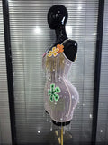 Women Sexy Strap Mesh See Through Shining Diamond Chain Bodycon Mini Dress Nightclub Party Celebrate Cocktail Wear