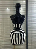 Women Sexy Halter Off the Shoulder 2 Pieces Bodycon  Mini Skirt Set Party Dating Club Party Outfit Bandage Dress