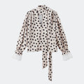 Polka Dot Polka Dot Skirt 2 Piece Set Women Elegant Scarf  Long Sleeve Shirts Suit 2026 Spring Lady Fashion Commute Outwear New