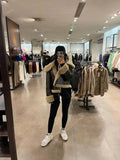 Autumn Winter New Women's Thickened Warm Double-sided Short Jacket Women's Brown Coat