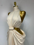 Women Sleeveless Sexy Cut Out Maxi Long Bodycon Dresses Luxury Birthday Evening Party Celebrity Elegant Wedding Guest Dress