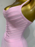 Women Sexy Backless Pink Orange Bodycon Mini Bandage Dress Simple Elegant Evening Party Luxury Birthday Nightclub Prom Dress