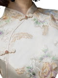Elegant Female Qipao Dress Retro Mandarin Collar Cheongsam Sexy Mermaid Evening Party Dress Applique Vestidos De Festa