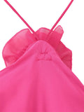 Women Sleeveless Cascading Ruffles Smock Big Swing Dress  Birthday Vacation Street Summer Party Dresses Vestidos