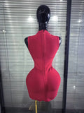 Winered Black Women Sleeveless Sexy Keyhole Bodycon Mini Bandage Dress Celebrate Nightclub Party Birthday Fashion Outfit
