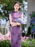 Improved Chinese Dress Sexy Sleeveless Qipao Evening Party Dress Vestidos Women Summer Jacquard Vintage Slim Cheongsam Gown