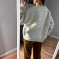 Women's Grey Wool Knitted Cardigan Elegant Button Large Size Sweater Knitwears Cardigans New Winter Fall Clothes Gray Red White