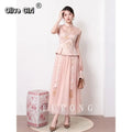 Olive Girl Red Embroidered Embroidered Top for Ren Faire 2026 Garden Wedding Fairycore Photoshoot Everyday Wear S-XXL XS-3XL Plus Size Hand Embroidered Flowing Sleeve Romantic Cottagecore Garden Party Editorial Not Costume Chinese Heritage Fashion Women