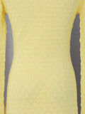 Black Casual Knit Midi Dresses For Women V Neck Gold signle Buttons Accent Textured Fabric Pleated Skirt For Office Commute