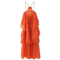 Women Sleeveless Ruffles Loose Ball Gown Smock Strap Maxi Long Sexy Dress 2025 Birthday Vacation Party Dresses Vestidos