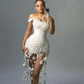 2026 New Prom Bandage Dresses Sexy Tube Top Sleeveless Backless Hanging Floral Bodycon Homecoming Evening Cocktail Party Gowns