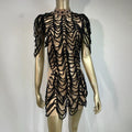 Women's In-Stock Glam Mesh Sheer Hip-Hugging Dress Gogo Show Birthday Party Evening Performance Gown Woman Dresses Elegant Party