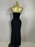 Luxury Designer Pearls V Neck Maxi Long Bandage Bodycon Dress Women Celebrity Evening Party Birthday Gowns Singer Stage Costumes