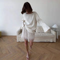 Backless Knitted Sweater Female Loose Sexy Long Sleeve Pullover Top Casual Women's Knitwear Top Solid Autumn New