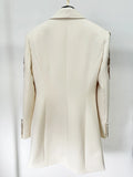 2026 Newest Designer Sequin Bead Luxury Blazer Jacket Women's Single Breasted Slim Long Brazer Vestidos
