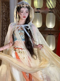 Olive Girl Red Embroidered Hanfu Dress for Ren Faire 2026 Fairycore Photoshoot S-L XS-3XL Plus Size Hand Embroidered Flowing Sleeve Ren Faire Dress Hanfu Chinese Dress Traditional Chinese Clothing Chinese Heritage Fashion Women