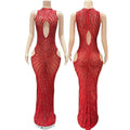 2026 Classic Red White Temperament Dress Birthday Party Light Luxury Model Catwalk Performance Dress Robe Femme Chic Et Élégante
