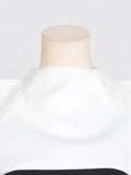 Hit Color Spliced Shawl Elegant Long Dress Women Square Collar Sleeveless High Waist Evening Dresses Female New Autumn 2024