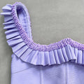 Luxury Violet Bandage Long Dress Women's Ruched Beaded Tight Strap Maxi Dress Elegant Celebrity Evening Birthday Party Vestidos