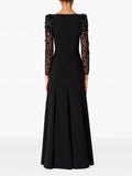 Diamonds Beaded Sequins Formal Evening Dress Lace Long Sleeves Mermaid Women's Gowns Trumpet Elegant Wedding Party Dress