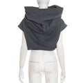 Hooded Pullover Tank Top Women Hipster Casual Simple Wild Basic Streetwear Autumn Fashion Shirring Skinny Slim Vest