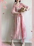Olive Girl Pink Hanfu Dress 2026 S-L XS-3XL Plus Size Hanfu Chinese Dress Traditional Chinese Clothing Chinese Heritage Fashion Women