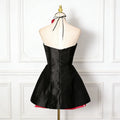 Sexy Party Spliced 3D Rose Dress for Women Strapless Sleeveless High Waist Hit Color Tutu Dresses with Necklace Female New