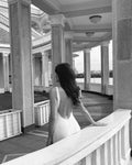 Elegant Knitted Backless Long Dress Sexy Women's Hollow Out Curvy Dresses Female Summer White Brown Pink Black Beach Vacation