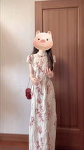 Olive Girl Red Embroidered Qipao for Garden Wedding 2026 Fairycore Photoshoot Everyday Wear S-XXL XS-3XL Plus Size Hand Embroidered Romantic Garden Party Editorial Not Costume Qipao Cheongsam Chinese Dress Chinese Heritage Fashion Women
