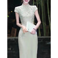 Olive Girl Green Embroidered Qipao for Garden Wedding 2026 Fairycore Photoshoot Everyday Wear S-XXL XS-3XL Plus Size Embroidered Romantic Garden Party Editorial Not Costume Qipao Cheongsam Chinese Dress Chinese Heritage Fashion Women