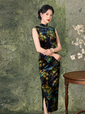 Velvet Cheongsam Temperament High-end Women's New Chinese Style Improved Autumn Old Shanghai Retro Qipao New Chinese Style Dress