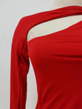 Solid Slimming Spliced Appliques Dresses for Women Slash Neck Long Sleeve High Waist Sexy Dress Female New