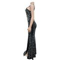 Women Sexy Backless Hot Drilling Process Party Club Night Maxi Dress Pearl Beading Rhinestone Birthday Evening Long Dress