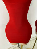 Women Celebrity Sexy Solid Color Bandage Mini Dress Elegant Party Evening Birthday Gowns Night Club Cocktail Outfit