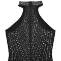 Shiny Luxury Diamonds Sleeveless Bodycon Long Jumpsuits Women Sheer Mesh Sexy Festival Party Evening Wedding Overalls