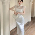Olive Girl Black Romantic Dress for Garden Wedding 2026 Fairycore Photoshoot Everyday Wear S-L XS-3XL Plus Size Romantic Garden Party Editorial Not Costume Dress Chinese Heritage Fashion Women