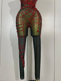 New Women Sparkly Diamonds Sexy Mesh Jumpsuit Nightclub Bar Party Show Gogo Dancer Festival Clothing Drag Queen Stage Costume
