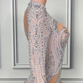 2026 High-end Silver Nude Waist Pinch Glam Hip Skirt Party Evening Birthday High-end Dress Women Dresses for Party and Wedding